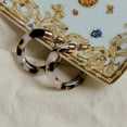 thumbnail image 4 of PAVOI 14K Gold Plated Sterling Silver Post Acrylic Hoop Earrings for Women | White/Brown, 4 of 6