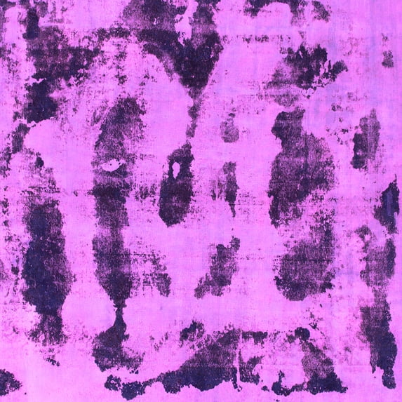 Ahgly Company Indoor Square Abstract Pink Modern Area Rugs, 6' Square