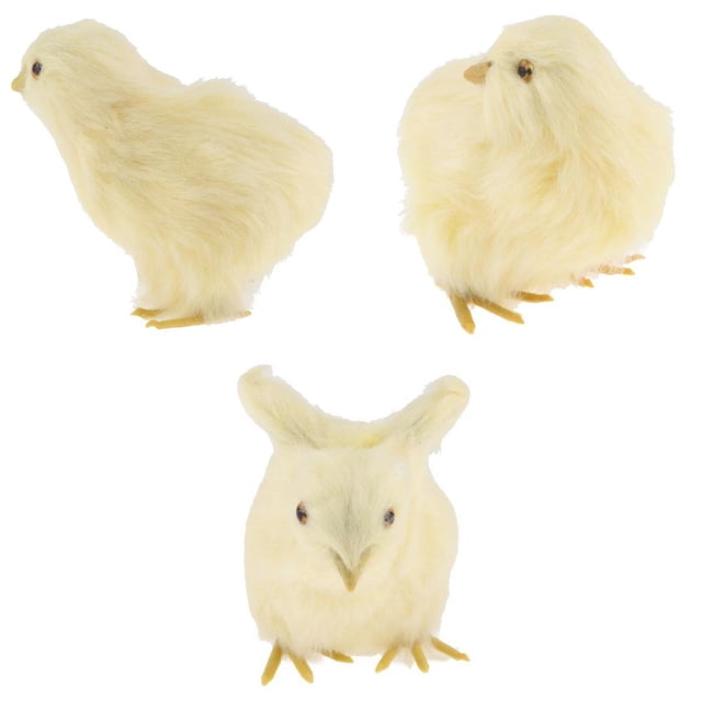 3 Unidades Vivid Simulación Modelo De Pollo De Decoración para hogar Niños Juguete Regalos De Cumpleaños kusrkot Figura Animal