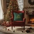 thumbnail image 6 of chaungfeng Christmas Pillow Cover, Merry Christmas Embroidered Decorative Sofa Cushion Cases with Tassel, 45x45cm Holiday Decor, Soft Fabric, for Living Room, Bedroom, Chair, 6 of 6