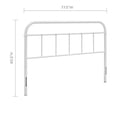 thumbnail image 3 of Modway Serena Rustic Farmhouse Style Steel Metal King Headboard Size in White,, 3 of 5