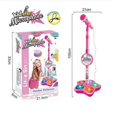 POINTERTECK Jouets Éducatifs Microphone et Lumière Karaoké pour Enfants Jouets Éducatifs Cadeaux d'Anniversaire