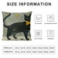 thumbnail image 5 of RUIYC Christmas Pillow Covers Black Cat Decorative Throw Pillow Cover at Quote Saying Pillow Case Cushion Cover Outdoor Pillowslips, 5 of 5
