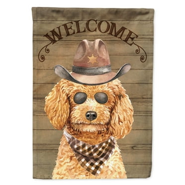 Carolines Treasures CK6325CHF Poodle Country Dog Flag Canvas House Size  Large multicolor