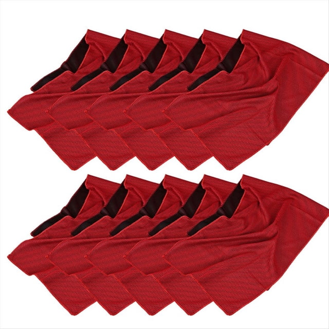 Toalla Deportiva Roja con Sensación de Frío, Secado Rápido, Refrigeración Al Aire Libre, Toalla Fría, Toalla de Hielo para Limpiar el Sudor para Hacer Ejercicio y Correr