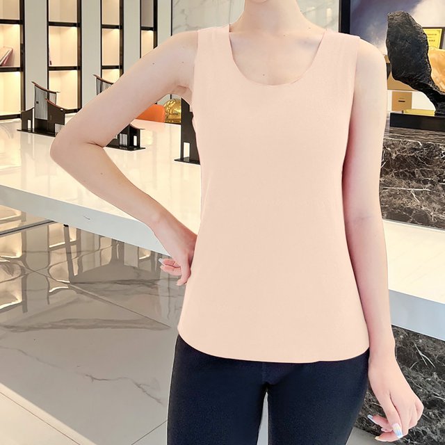 LSLJS Débardeur Sans Couture pour Femmes avec Protection en Velours et Dos Épais, Camisole pour Femmes