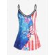 thumbnail image 2 of Top Cami de Talla Extra con Estampado de Bandera Americana Rosegal Camisetas sin mangas de talla grande, 2 of 5