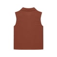 thumbnail image 5 of REDARER Girls Sleeveless Collared Button Down Shirt Front Pocket Loose Fit Lightweight Casual Summer School Top,11-12 Years, 5 of 6