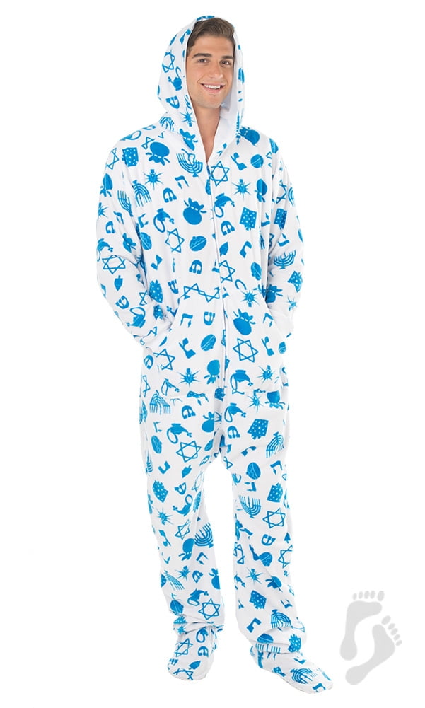 mens footie pajamas