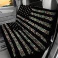 thumbnail image 2 of Psesaysky Car Seat Cover for Car Interior Work, Distressed Digital Camo American Flag Pattern 2 Pcs Set Rear Bench Seat Cover Durable Decorative, 2 of 7