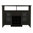 thumbnail image 5 of Furniture of America Elm Wood Buffet Table with Wine Rack in Espresso, 5 of 5