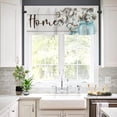 thumbnail image 5 of Wooden Plank Windows Valances Curtain Kitchen Rod Pocket Short Panels Spring Home Mason Jar Floral Retro Window Treatment Topper Curtains for Living Bedroom Garden 54x18 in, 5 of 6