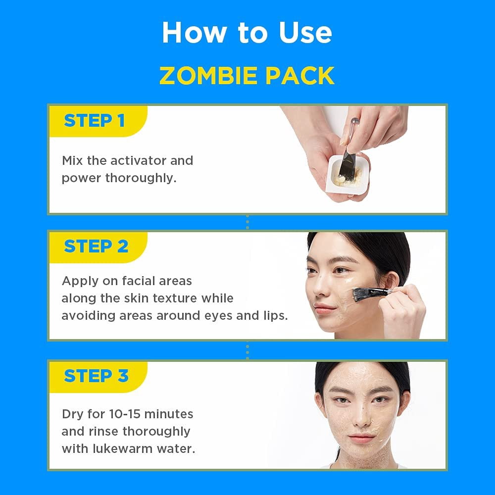 SKIN1004 Zombie Pack 2boxes - 8ea  Wash off Face Mask for Aging Skin, Fine Lines Wrinkles, Enlarged Pores, Dryness, Lifting and Hydrating