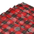thumbnail image 4 of Shower Curtain, Snowflakes On A Buffalo Plaid Waterproof Fabric Plastic Shower Curtain, Drying Fast Bathroom Curtain with 9 Buttonholes, Ruffle Shower Curtain 60x72in, 4 of 8
