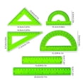 thumbnail image 3 of 6PCS Transparent Math Set Plastic Rulers Set Protractors Triangle Measuring Tool, 3 of 9