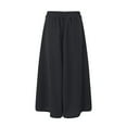 thumbnail image 5 of Jkety Summer Skirts Women's Skirts Vintage Elastic High Waist A-Line Long Maxi Skirts Black,3XL, 5 of 5