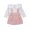 Rose Blanc, variante sur goowrom Jupe pour Filles, Ensemble Chemise à Col Peter Pan Jupe à Bretelles