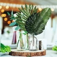 thumbnail image 3 of 30 hojas artificiales de palma, hojas de plantas tropicales, hojas artificiales de monstera para decoraciones de fiestas hawaianas Luau, 3 of 7