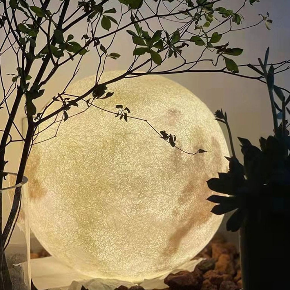 LittleGlovo Nordic Creative Indoor&Outdoor Waterproof Resin Fiber Art Moonlight Floor Lamp