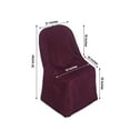 thumbnail image 3 of Efavormart 10PCS Burgundy Linen Polyester Folding Chair Cover Dinning Chair Slipcover For Wedding Party Event Banquet Catering, 3 of 10