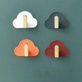 thumbnail image 1 of 4 Pcs Creative Cloud Shape Wall Perforation-free Non-trace Kitchen Bathroom Wall Hooks, 1 of 5