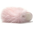 thumbnail image 6 of Xfvqtps Fluffy Slippers for Women Winter Warm Slip on Solid Color Furry Cozy Indoor and Outdoor Plush Shoes Pink, 6 of 8
