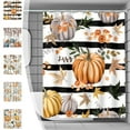 thumbnail image 7 of kladzum Multiple Patterns Shower Curtain 71x71in Pumpkin Maple Leaf Rrinted Shower Curtain Liner Thickened Waterproof Shower Curtains with 12 Hanging Rings for Bathroom, Shower Room, 7 of 7