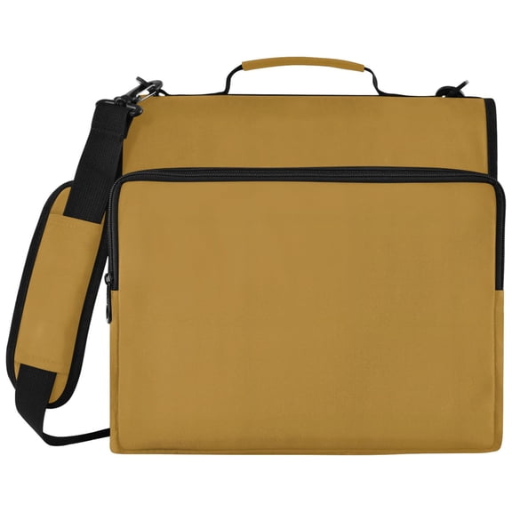 ALAZA Zipper Binder Dark Yellow Pattern 2 inch 3 Ring 500 Sheet Capacity Trapper Keeper File Folder Organizer Bag