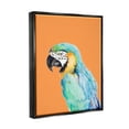 thumbnail image 3 of Stupell Industries Tropical Macaw Parrot Portrait Bold Rainforest Bird Graphic Art Jet Black Floating Framed Canvas Print Wall Art, Design by Patricia Pinto, 3 of 5