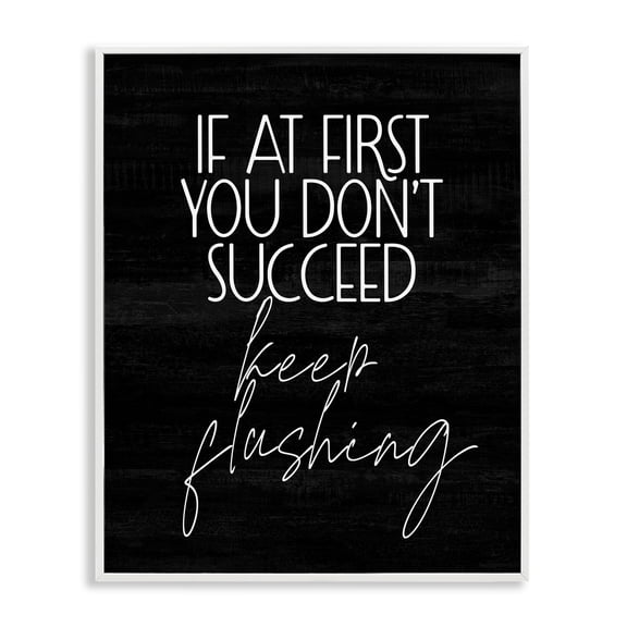 Stupell Industries Cottage Keep Flushing Funny Bathroom White Framed Giclee Art, 16 x 20, by Lil' Rue