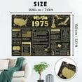 thumbnail image 2 of 7x5Ft Back in 1975 Banner Backdrop Large Size 50th Birthday Backdrop Poster Vintage 1975 Party Background Decor Supplies Happy Birthday Sign, 2 of 7