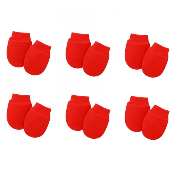 TELOLY 6 Pairs Newborn Baby Mittens Infant No Scratch Cotton Elastic Wrist Mittens Gloves for 0-12M Girls Boys Mittens for Newborn Baby Boy