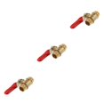 thumbnail image 4 of mmirethe Various Type Ball Valve Threaded Brass Ball Valve MM 12mm Red 3Set, 4 of 6