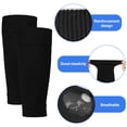 thumbnail image 3 of Espinilleras negras, ideales para principiantes y juegos en equipo, juego de 2 pares de fundas protectoras para calcetines de fútbol para niños, 3 of 7
