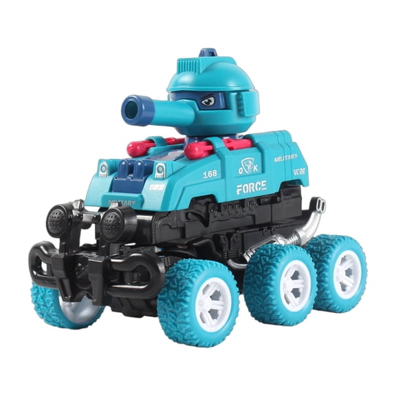BESTSKY Tank Toy 360°Rotation Top Toys Invulnerable Pursuit Gun Model Car Light Blue