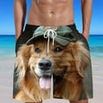 thumbnail image 2 of SnZhen Swim Under $15 Mens Swimming Trunks Men's Flame Printing Special Hawaiian Print Beach Casual Trouser Shorts Pant, 2 of 5