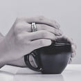 thumbnail image 5 of Wedding Ring Men Women. 8mm Silver Tungsten Wedding Band Double Meteorite, 5 of 6