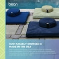 thumbnail image 5 of Cotton Meditation Cushion and Mat Set - Organic Buckwheat Filled Oval Zafu Meditation Pillow and Cotton Filled Zabuton Floor Pad - Made in USA, Earth, 5 of 5