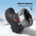 thumbnail image 3 of DREAM PAIRS Mid Calf Waterproof Winter Snow Boots Kamick for Big Kid Boys & Girls. color Black/Red, size 13., 3 of 6