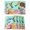 Green, variant on Hummingbirds Placemats Set of 4, Spring Summer Watercolor Flowers Plant Placemats for Dining Table, Place Mats for Kitchen Tabletop, Waterproof Wipeable Dining Table Mats Set