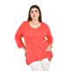 thumbnail image 1 of Blusa asimetrica con pedreria Roman Fashion /Tallas Extras, 1-204N (Coral) coral 38, 1 of 5