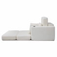 thumbnail image 6 of Lunale Boneless Chaise Lounge Chair with Ottoman, 52" Oversized 3-in-1 Convertible Sofa Chair for Living Room, Beige Corduroy, 6 of 9