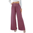 thumbnail image 3 of Pantalones sueltos para mujer pantalones de pierna ancha para mujer cintura alta transpirables color puro para uso diario para citas ANGGREK Otros, 3 of 7