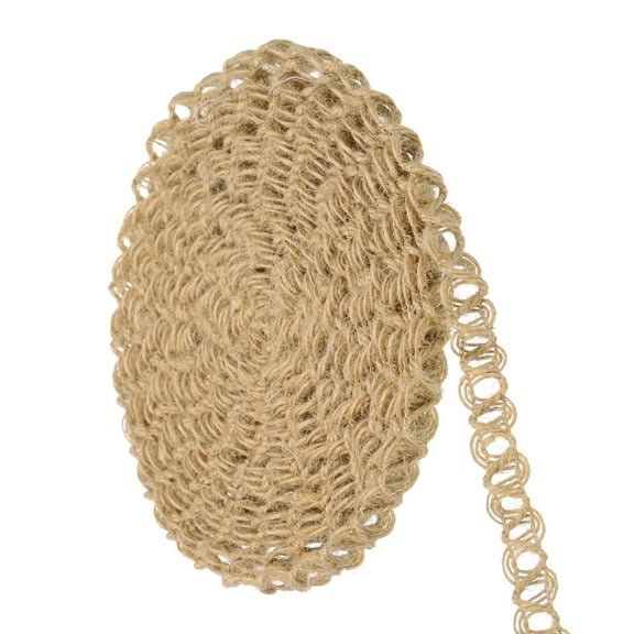 Uxcell 10 Yards 0.5 inch Burlap Ribbon Jute Burlap Lace Craft Ribbon DIY Rustic Ribbon