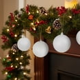 thumbnail image 3 of Northlight Shatterproof 4-Finish Christmas Ball Ornaments - 3" (75mm) - Winter White - 16ct, 3 of 9