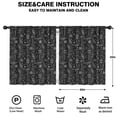 thumbnail image 2 of Blackout Kids Curtains,Black White Gothic Crystal Ball Bird Bat Pattern Childrens Insulated Curtains Set Of 2,Bedroom Essentials,Toddler Room Decor 52x63in(132x160cm), 2 of 5