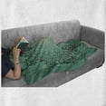 thumbnail image 6 of Green Mandala Soft Flannel Fleece Throw Blanket, Vintage Composition with Blossoming Flower Arrangement Design, Cozy Plush for Indoor and Outdoor Use, 50" x 60", Multicolor, by Ambesonne, 6 of 6