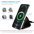 thumbnail image 2 of TriFold 3 in 1 Charging Station for iPhone, Magnetic Foldable Wireless Charger for iPhone 14 13 12 11/Pro/XS/XR,AirPods 3/2/Pro, Charger Dock Station for iWatch 7/6/5/4/3/2, Black, 2 of 8