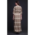 thumbnail image 4 of Bimba Robe Longue Imprimée en Rayonne Teinture sur Nœuds Abstraite à Taille Smockée avec Fente Latérale pour Femme - XX-Grand, 4 of 6