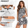 thumbnail image 5 of Yuyamidu Zebra Stripe Golf Dress for Women Anti Wrinkle Golf Outfits for Women Size 2XL Casual Sports Activewear Dress with Built in Shorts and Pockets Workout Dresses, 5 of 7